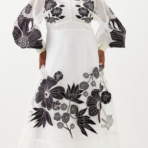 Karen Millen | Dresses | Karen Millen Organdie Applique Buttoned Woven Midi  Dress | Poshmark